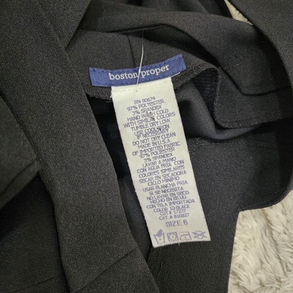 Boston Proper Black Sleeveless Cocktail Sheath Dress Size 6 - Picture 4 of 5